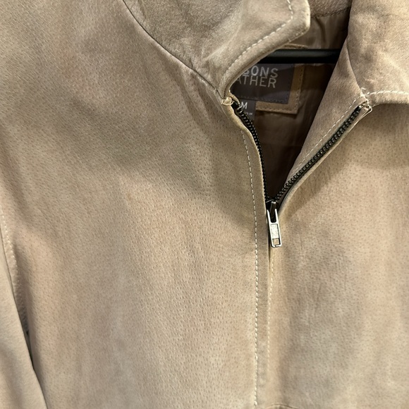 Wilsons Leather Tan Zip Jacket Size M - Picture 5 of 10